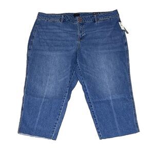 Talbots Women's Petite Easy Straight Ankle Jeans Blue 22WP‎ High Waist